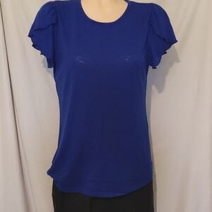 INC flutter sleeve top,NEW